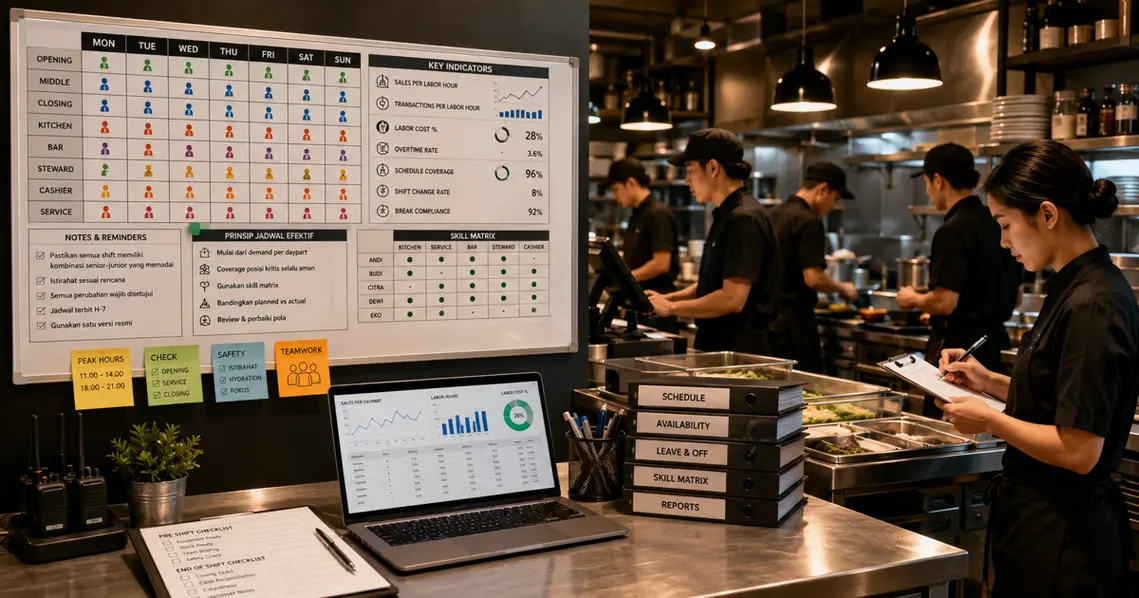 Cara Membuat Jadwal Kerja Karyawan Restoran yang Efisien dan Anti Bentrok
