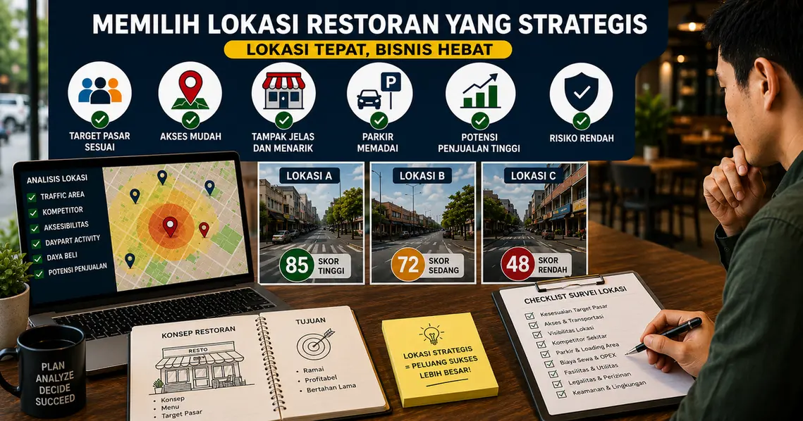 Cara Memilih Lokasi Restoran yang Strategis agar Ramai Pengunjung