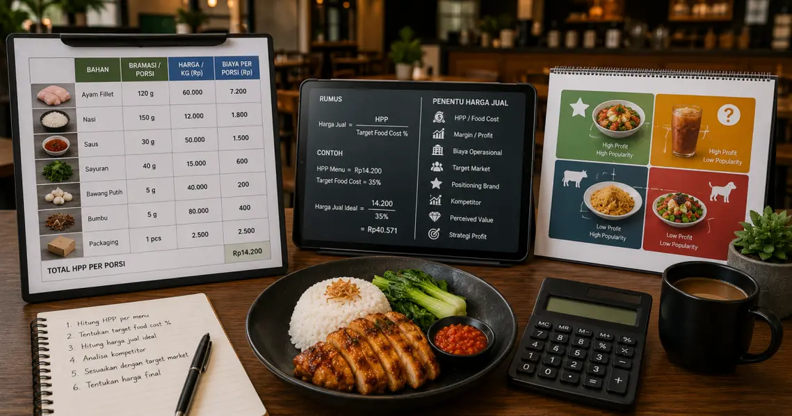 Cara Menentukan Harga Jual Menu Restoran