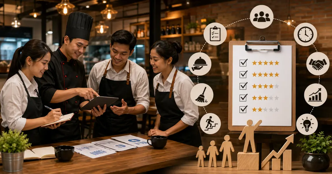Cara Mengevaluasi Kinerja Karyawan Restoran agar Operasional Lebih Stabil